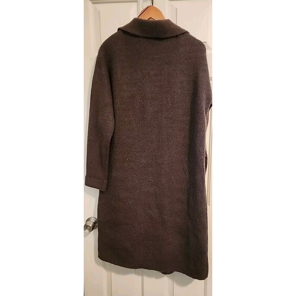 Hyfve Open Long Cardigan Sweater Coat Gray Long Sleeve Pockets Jacket Large - Picture 7 of 8